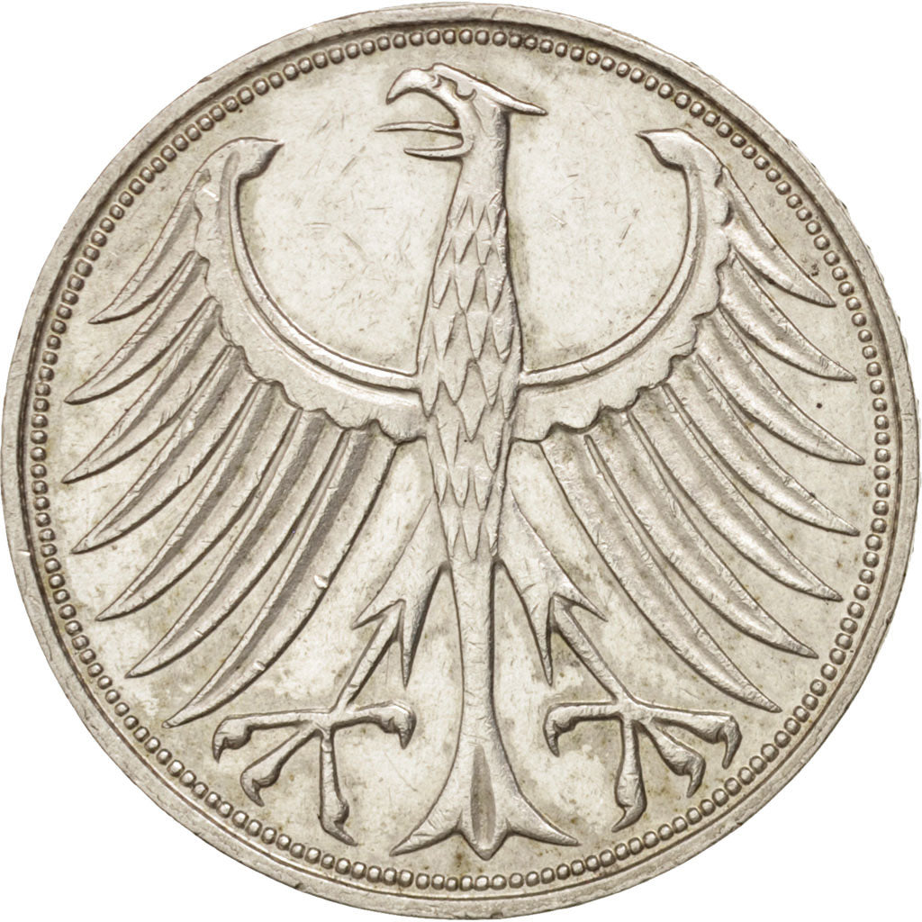 Monnaie, République fédérale allemande, 5 Mark, 1967, Hamburg, SUP, Argent