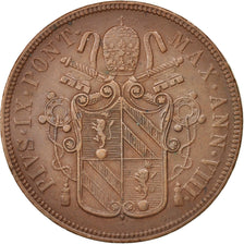 Moneda, Estados italianos, PAPAL STATES, Pius IX, 5 Baiocchi, 1853, Rome, MBC+