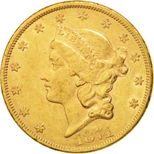 États-Unis, Liberty Head, $20, 1874, Philadelphia, TTB, KM:74.2