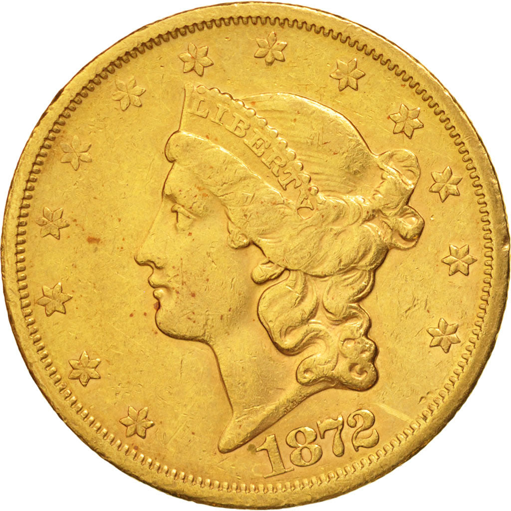 États-Unis, Liberty Head, $20, 1872, San Francisco, EF(40-45), KM:74.2