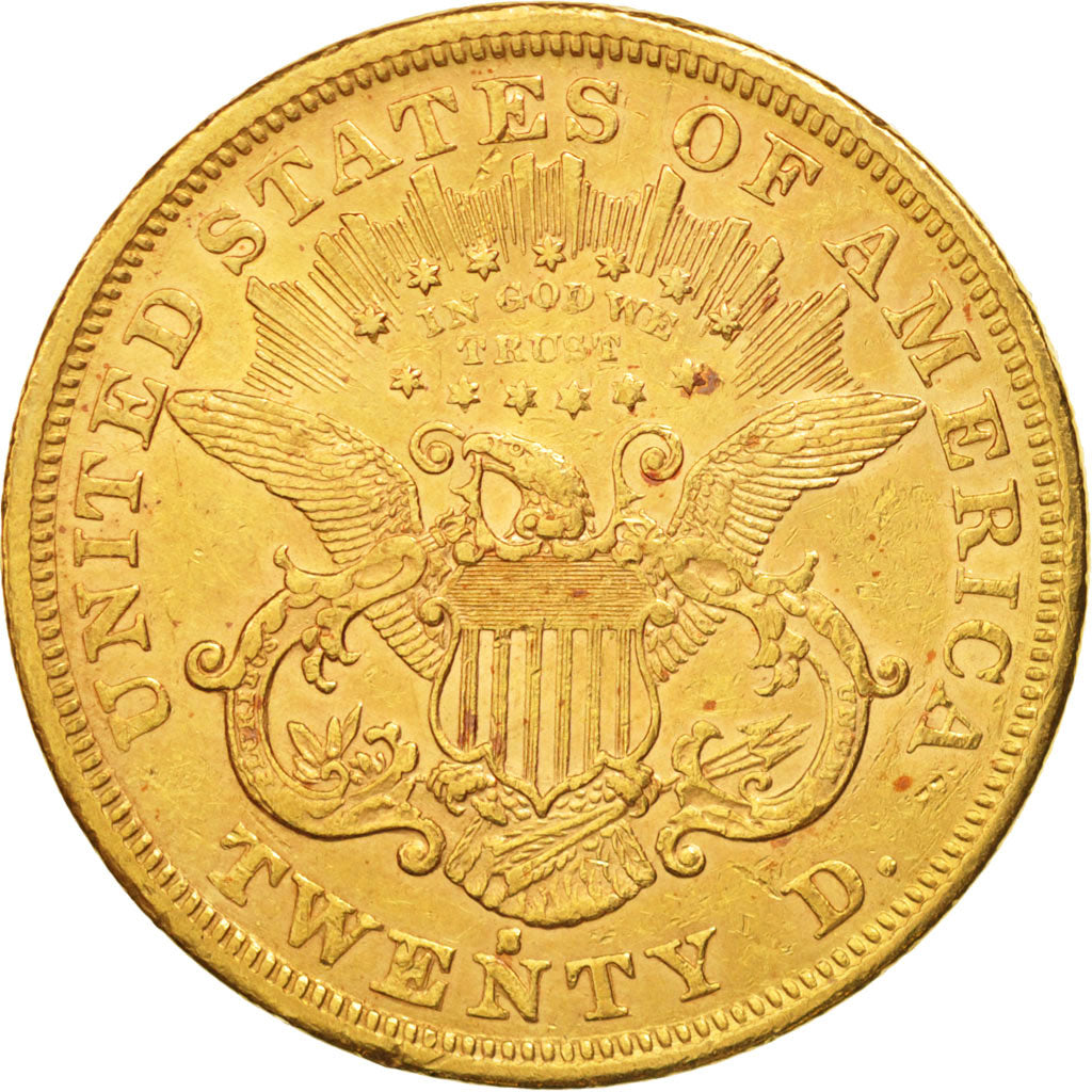 États-Unis, Liberty Head, $20, 1872, San Francisco, EF(40-45), KM:74.2