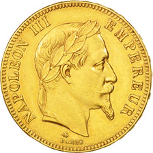 Frankreich, Napoleon III, 100 Francs, 1869, Paris, AU(50-53), Gold, KM:802.1