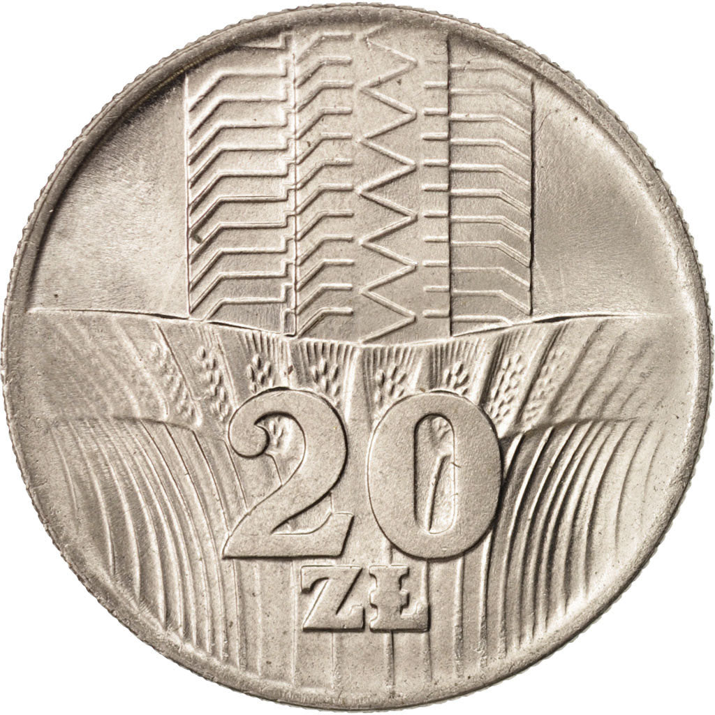 Coin, Poland, 20 Zlotych, 1976, Warsaw, MS(64), Copper-nickel, KM:67