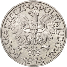 Pologne, 5 Zlotych, 1974, Warsaw, SPL+, Aluminum, KM:47