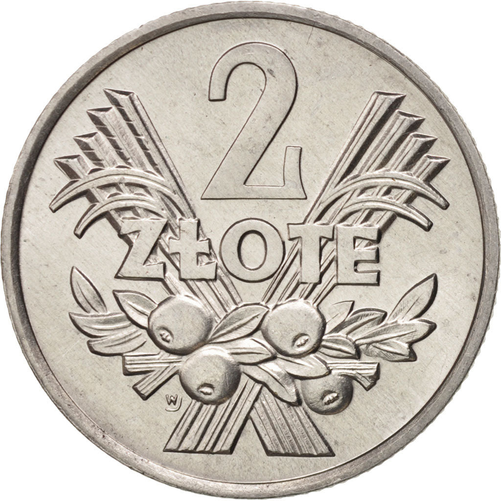 Coin, Poland, 2 Zlote, 1970, Warsaw, MS(65-70), Aluminum, KM:46