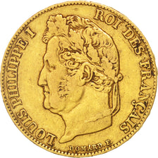 France, Louis-Philippe, 20 Francs, 1840, Paris, EF(40-45), Gold, KM:750.1