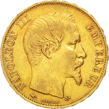 Francia, Napoleon III, Napoléon III, 20 Francs, 1858, Paris, BB, Oro, KM:781...