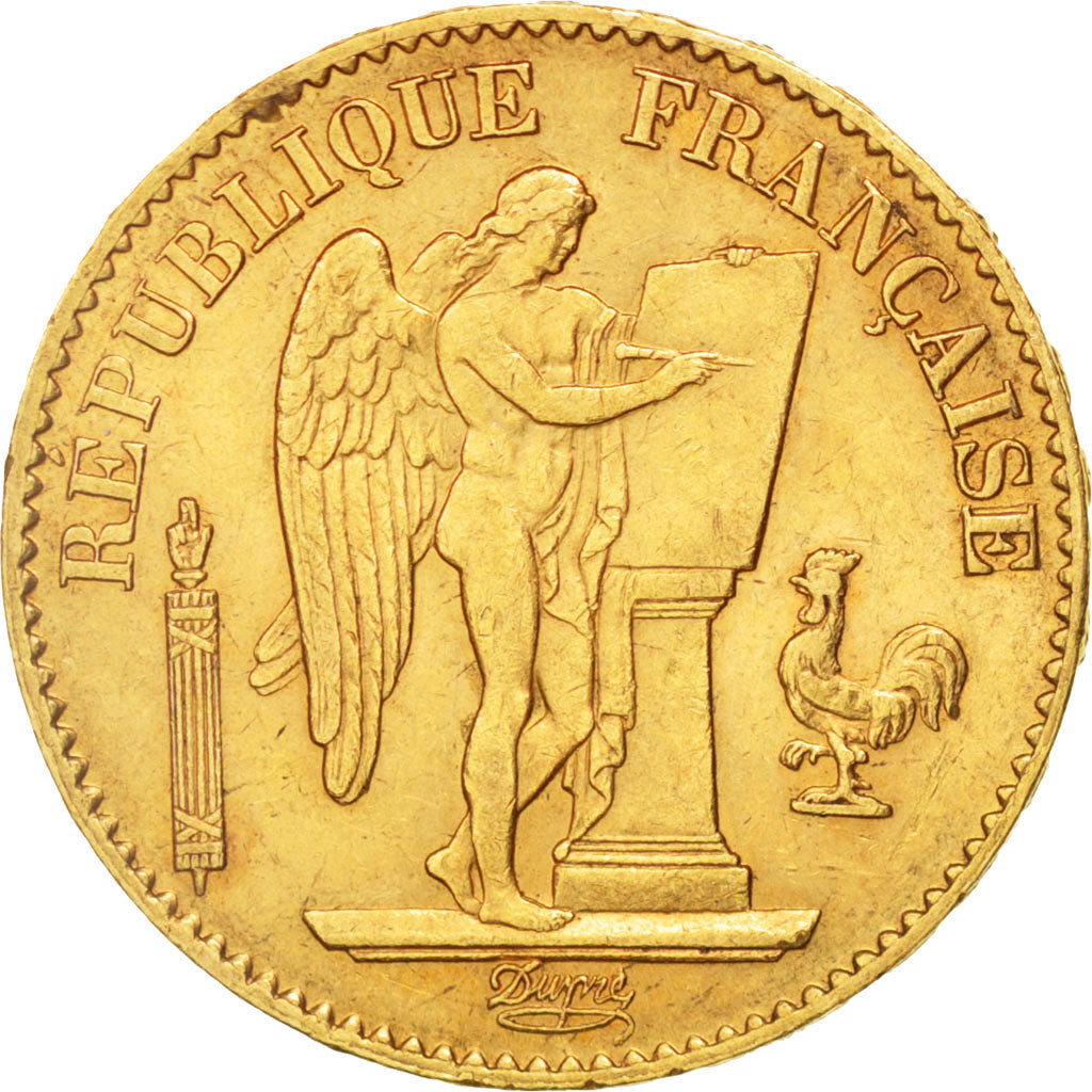 Frankreich, Génie, 20 Francs, 1875, Paris, AU(50-53), Gold, KM:825