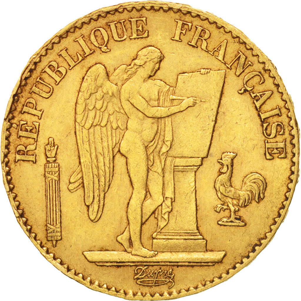 Francia, Génie, 20 Francs, 1877, Paris, BB+, Oro, KM:825, Gadoury:1063
