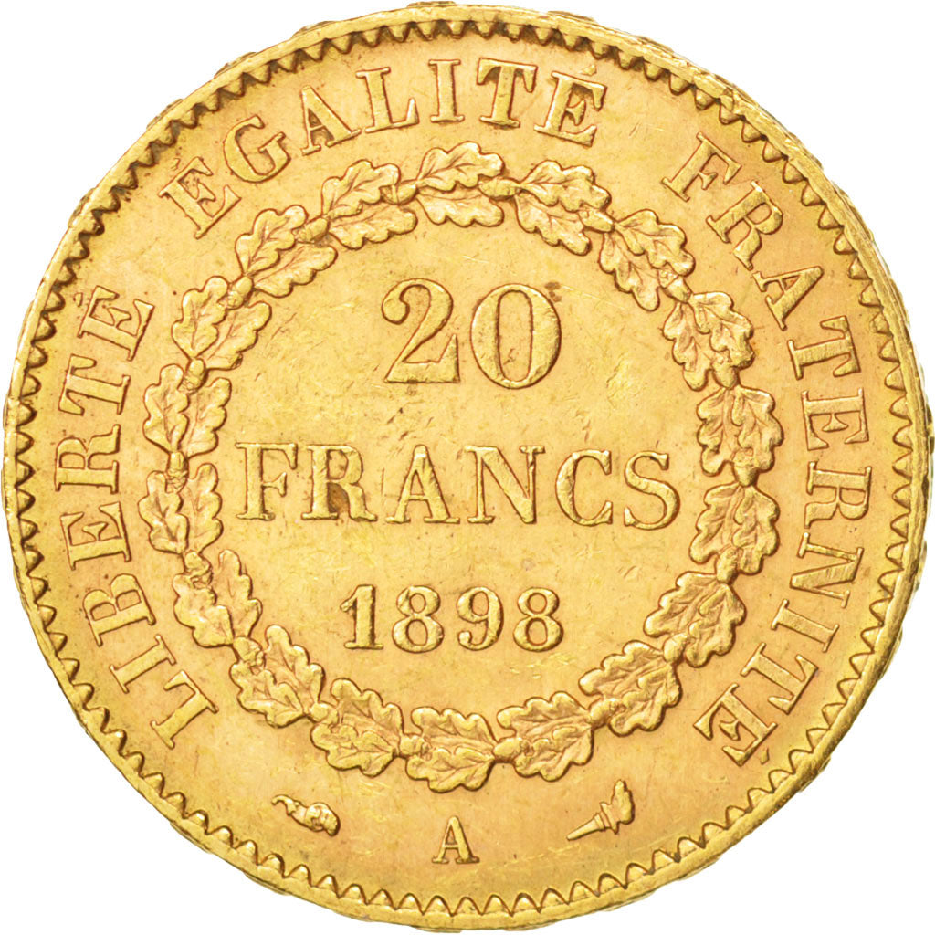 France, Génie, 20 Francs, 1898, Paris, TTB+, Or, KM:825, Gadoury:1063