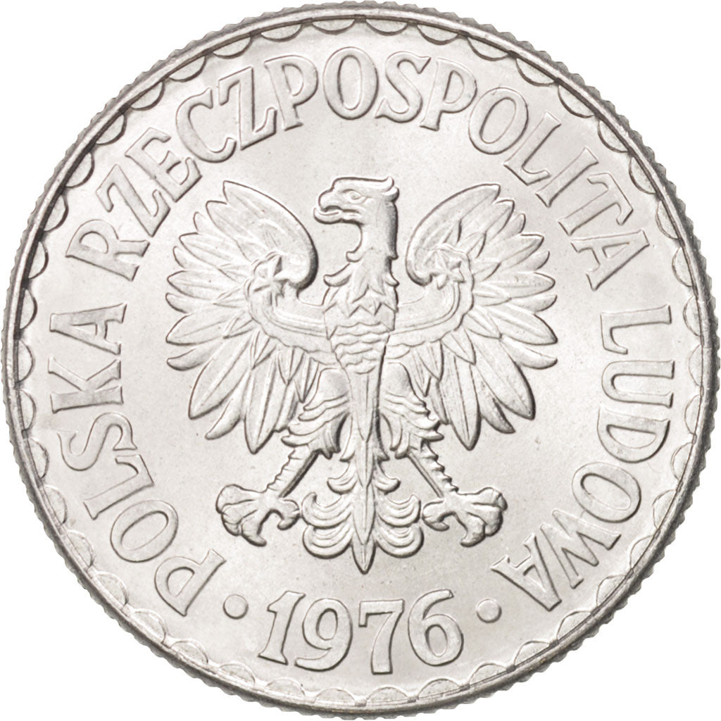 Monnaie, Pologne, Zloty, 1976, Warsaw, SPL+, Aluminium, KM:49.1