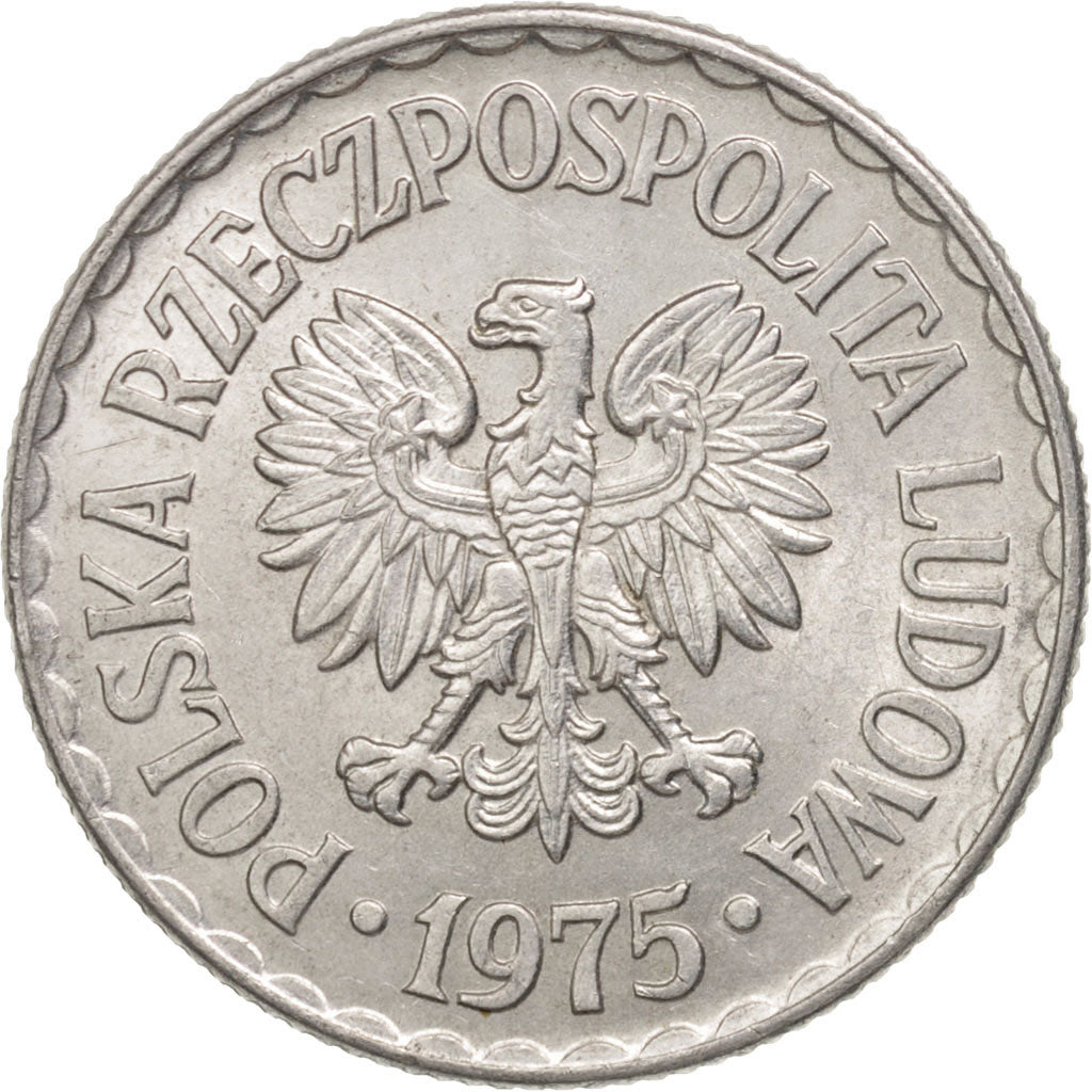 Münze, Polen, Zloty, 1975, Warsaw, VZ, Aluminium, KM:49.1