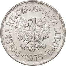 Coin, Poland, Zloty, 1975, Warsaw, AU(55-58), Aluminum, KM:49.1