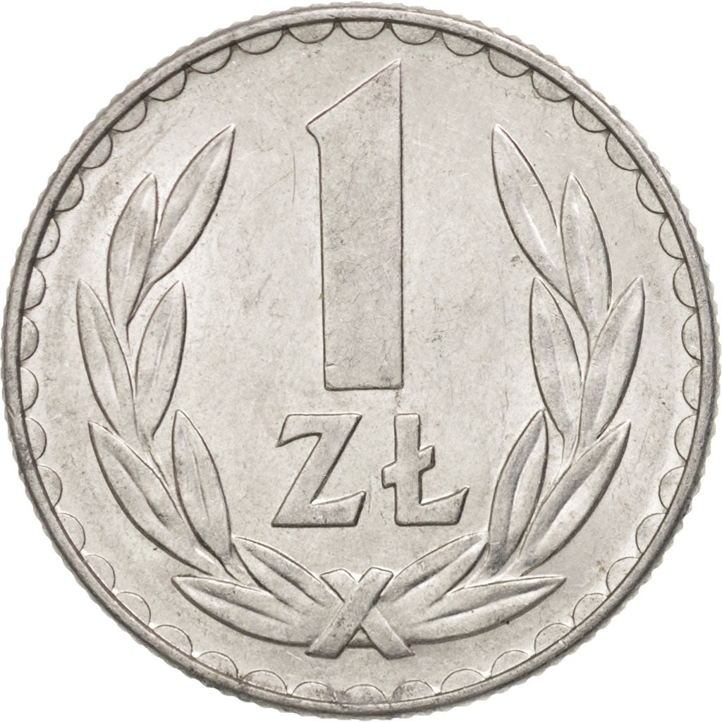 Coin, Poland, Zloty, 1975, Warsaw, AU(55-58), Aluminum, KM:49.1