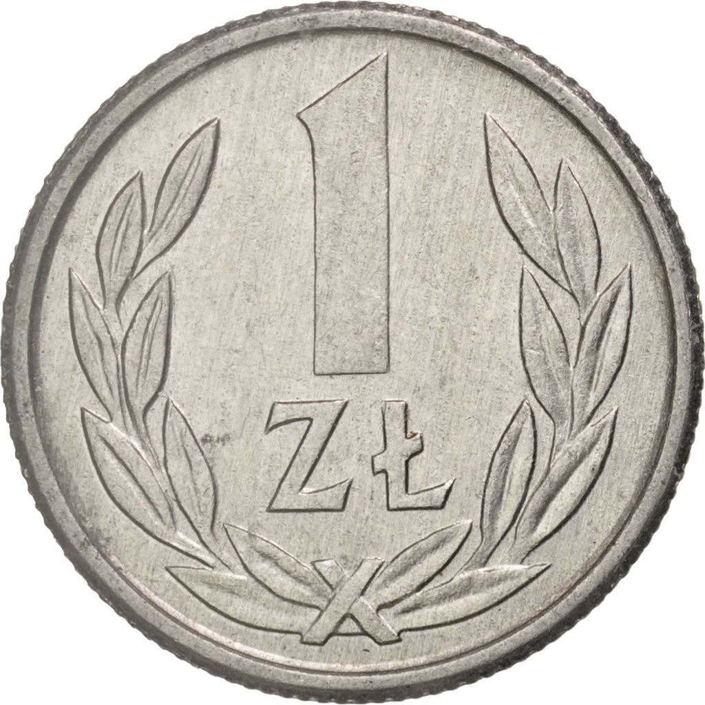 Poland, Zloty, 1989, Warsaw, MS(60-62), Aluminum, KM:49.3