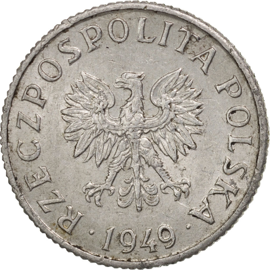 Monnaie, Pologne, Grosz, 1949, Warsaw, TTB+, Aluminium, KM:39