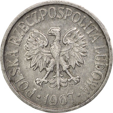 Coin, Poland, 5 Groszy, 1967, Warsaw, AU(50-53), Aluminum, KM:A46