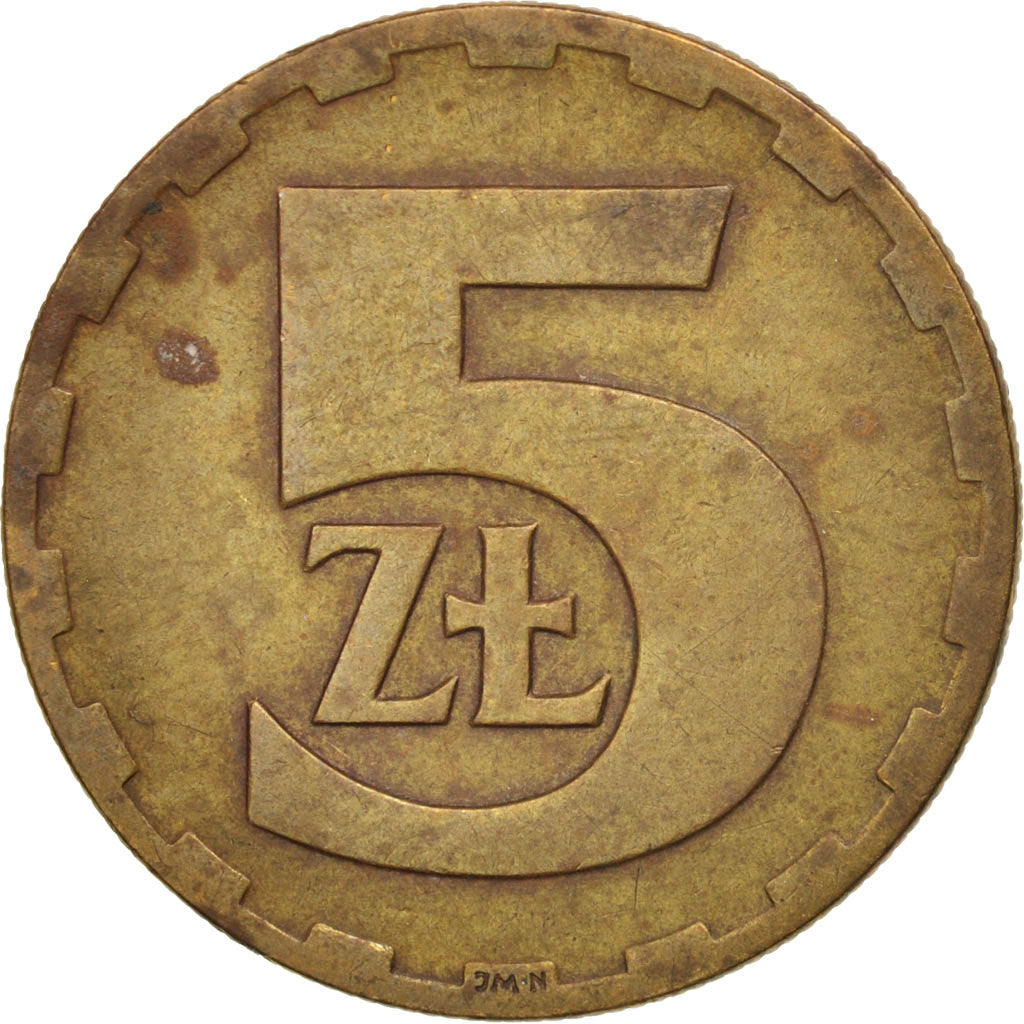 Monnaie, Pologne, 5 Zlotych, 1976, Warsaw, TTB, Laiton, KM:81.1