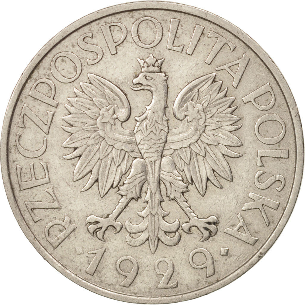 Poland, Zloty, 1929, Warsaw, AU(50-53), Nickel, KM:14