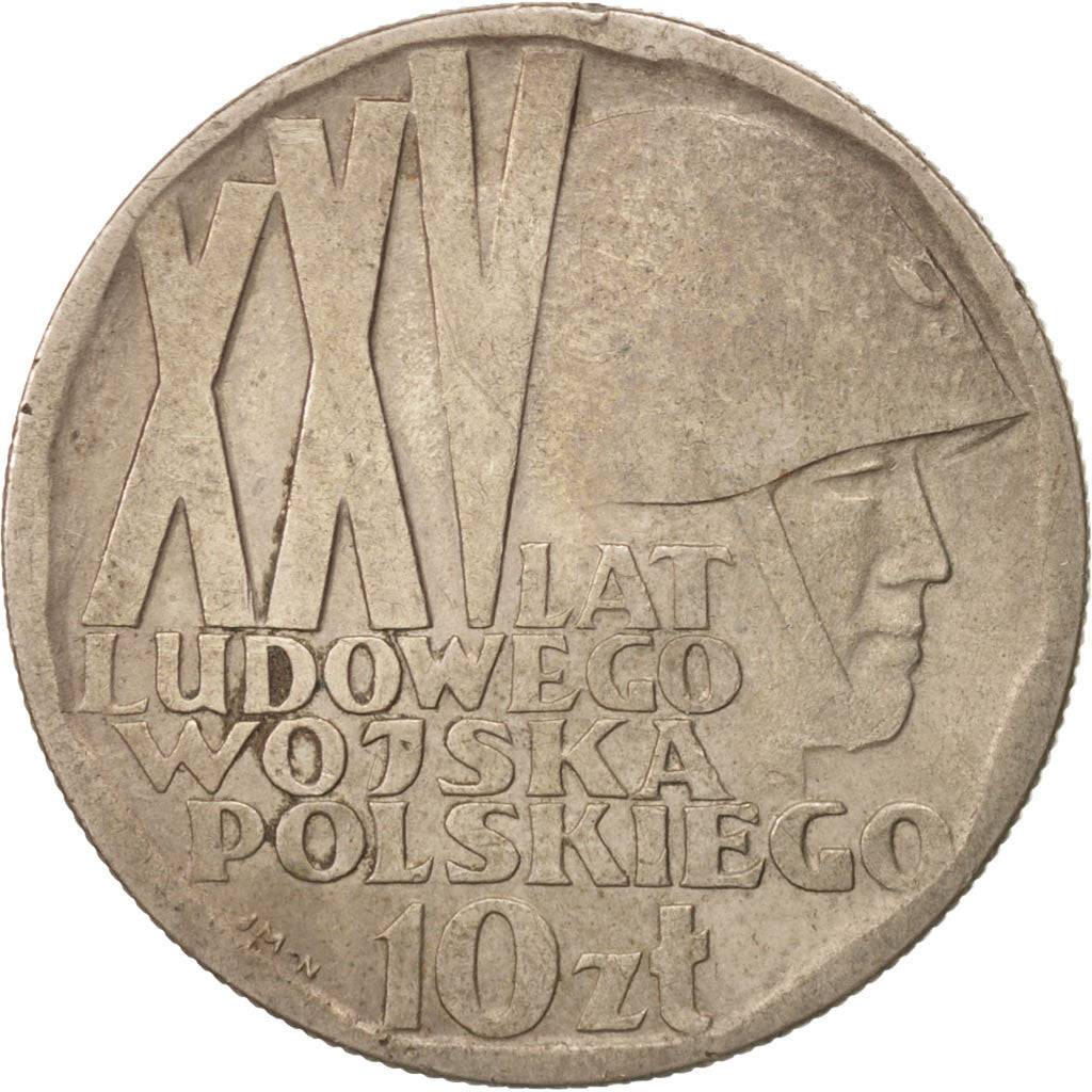 Poland, 10 Zlotych, 1968, Warsaw, AU(50-53), Copper-nickel, KM:60