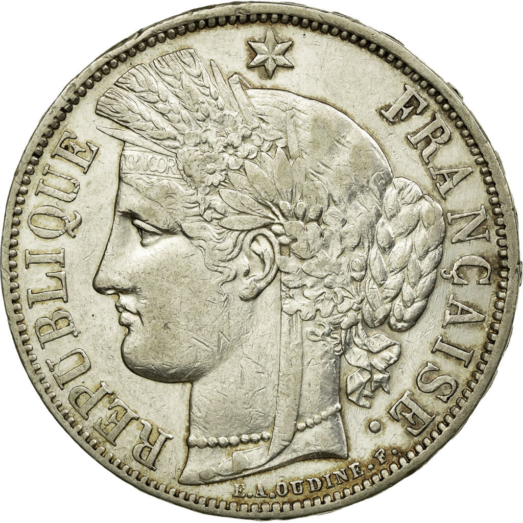 Coin, France, Cérès, 5 Francs, 1870, Paris, EF(40-45), Silver, KM:819
