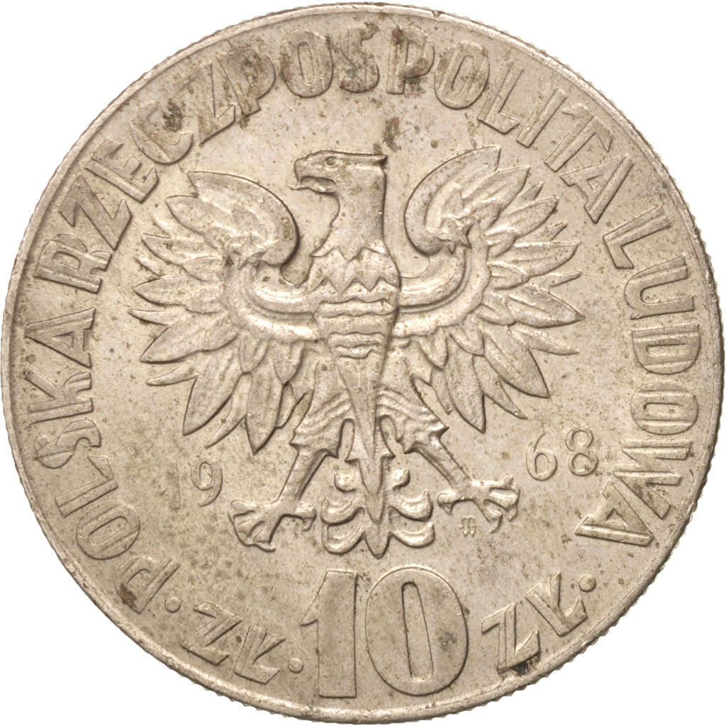 Monnaie, Pologne, 10 Zlotych, 1968, Warsaw, TTB+, Copper-nickel, KM:51a