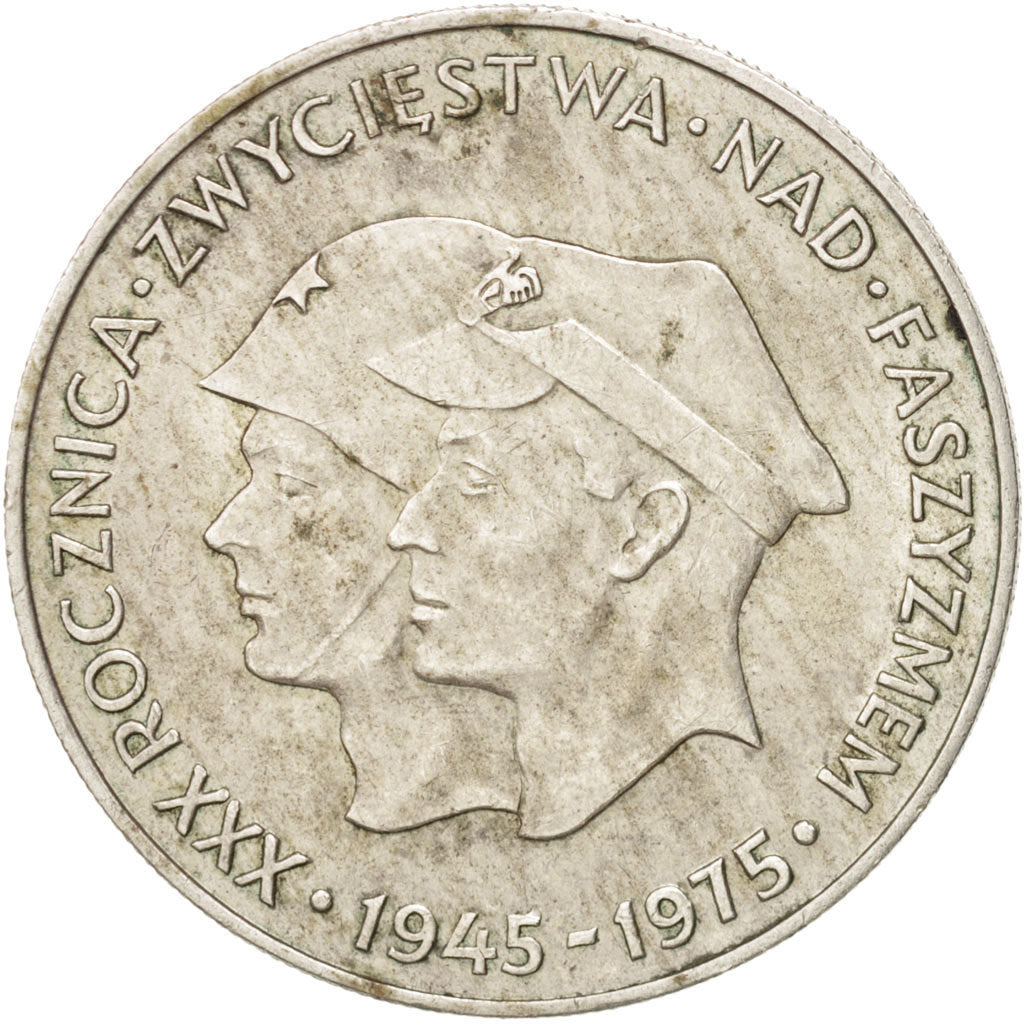 Poland, 200 Zlotych, 1975, Warsaw, AU(55-58), Silver, KM:79