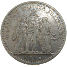 FRANCE, Hercule, 5 Francs, 1875, Paris, VF(30-35), Silver, Gadoury #745a, 24.90