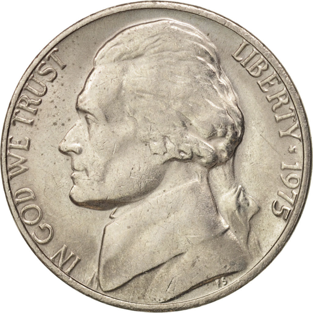 United States, Jefferson Nickel, 5 Cents, 1975, Philadelphia, AU(50-53), KM:A192