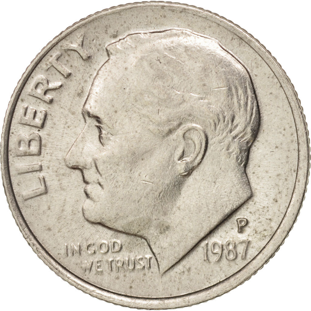Münze, Vereinigte Staaten, Roosevelt Dime, Dime, 1987, U.S. Mint, Philadelphia