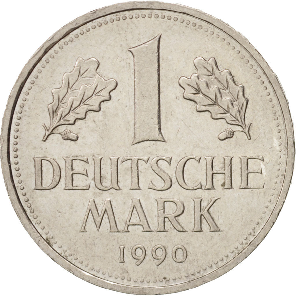 Coin, GERMANY - FEDERAL REPUBLIC, Mark, 1990, Hamburg, MS(60-62), Copper-nickel