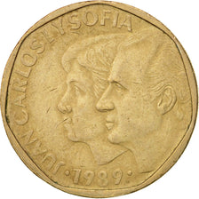 Spain, Juan Carlos I, 500 Pesetas, 1989, AU(50-53), Aluminum-Bronze, KM:831