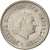 Coin, Netherlands, Juliana, 25 Cents, 1957, AU(55-58), Nickel, KM:183
