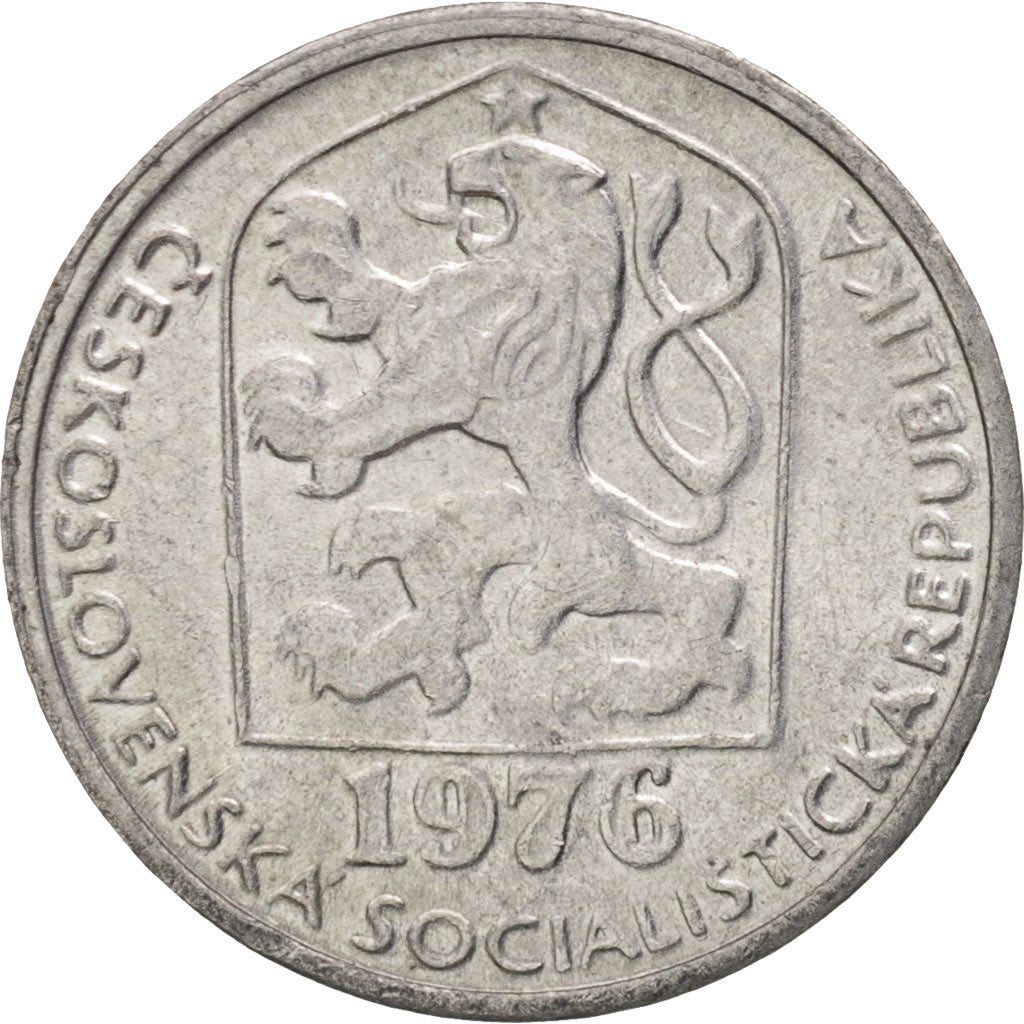 Münze, Tschechoslowakei, 10 Haleru, 1976, VZ+, Aluminium, KM:80