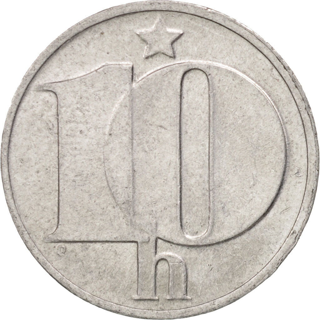 Münze, Tschechoslowakei, 10 Haleru, 1976, VZ+, Aluminium, KM:80