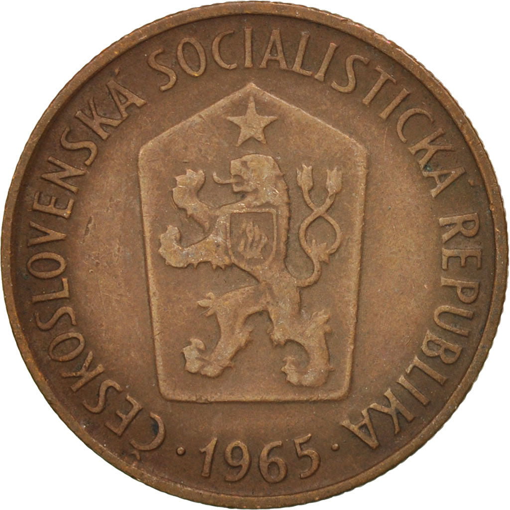 Moneta, Cecoslovacchia, 50 Haleru, 1965, BB, Bronzo, KM:55.1