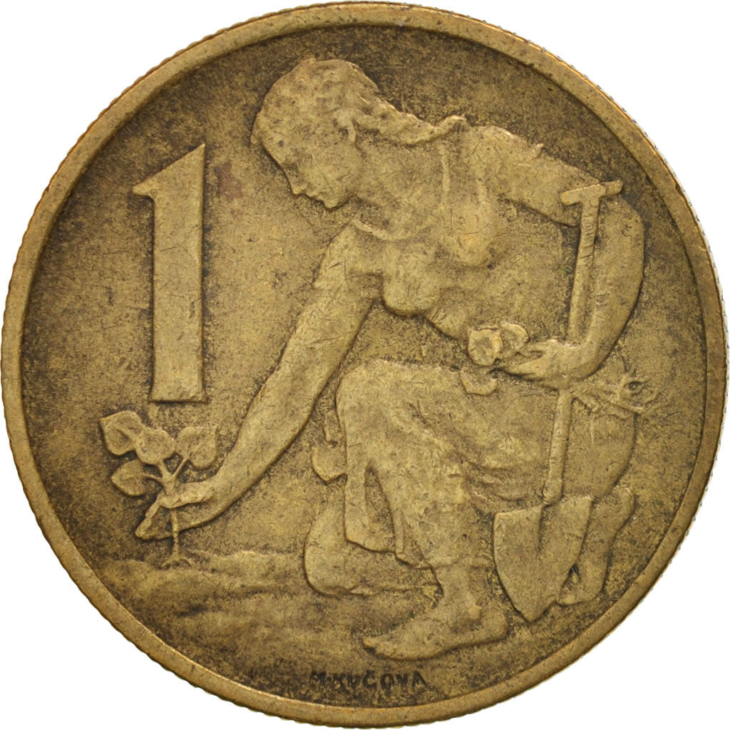 Coin, Czechoslovakia, Koruna, 1969, EF(40-45), Aluminum-Bronze, KM:50