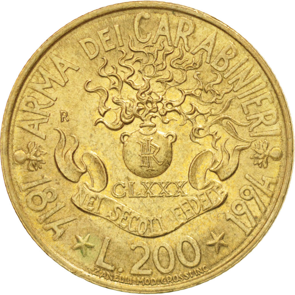 Monnaie, Italie, 200 Lire, 1994, Rome, SUP, Aluminum-Bronze, KM:164