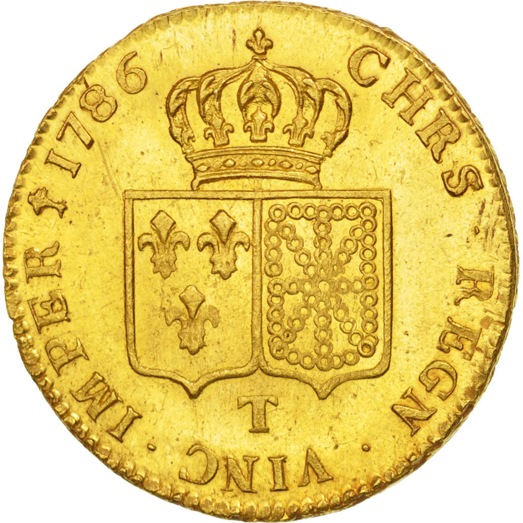 France, Louis XVI, Double louis d'or, 1786, Nantes, MS(64), KM:592.14