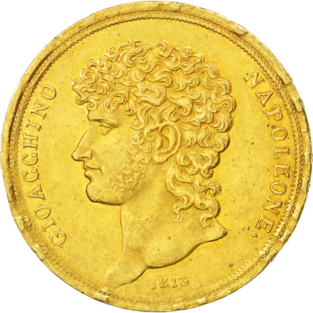 Munten, Italiaanse staten, NAPLES, Joachim Murat, 40 Lire, 1813, Naples, PR