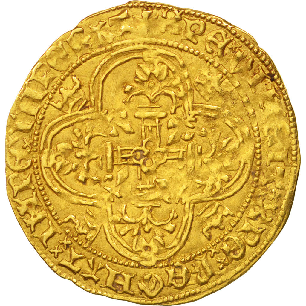 France, Charles VII, Royal d'or, Chinon, AU(50-53), Gold, Duplessy:455