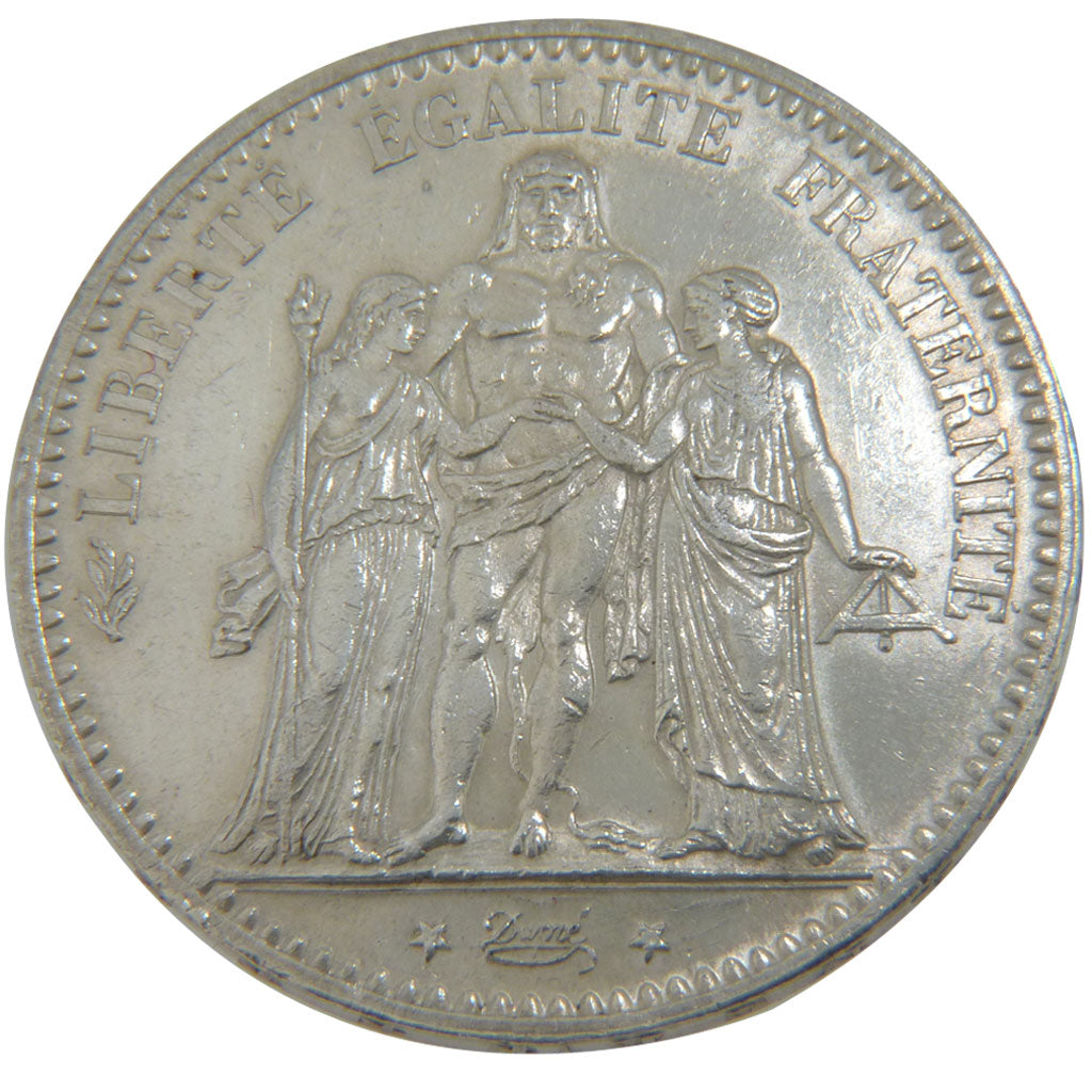FRANCE, Hercule, 5 Francs, 1876, Bordeaux, KM #820.2, EF(40-45), Silver,...