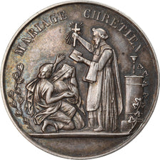 France, Médaille, Mariage Chrétien, Religions & beliefs, SUP, Argent