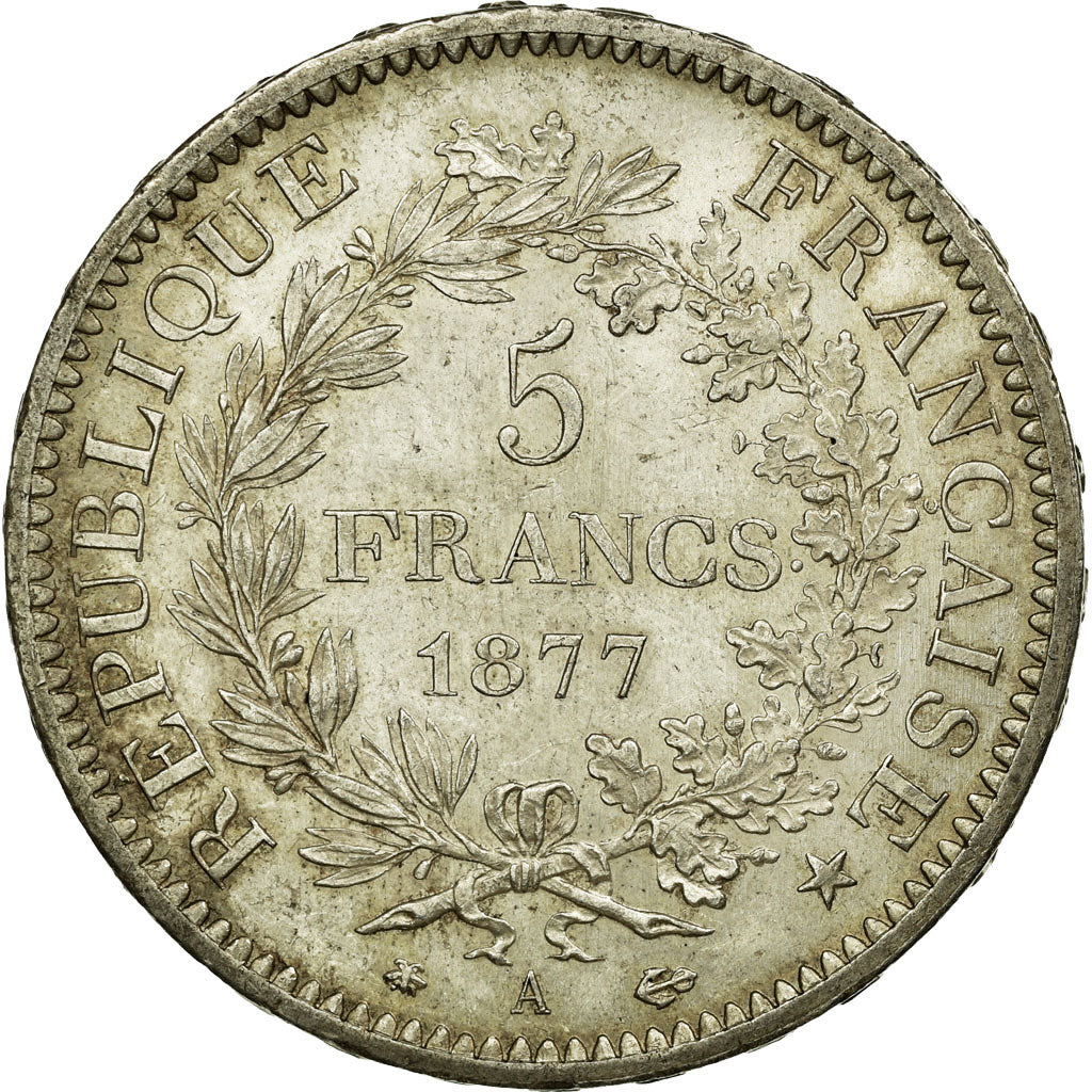 Monnaie, France, Hercule, 5 Francs, 1877, Paris, SUP, Argent, KM:820.1