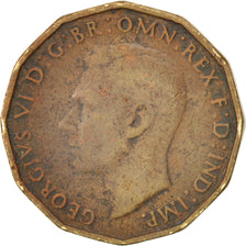 Monnaie, Grande-Bretagne, George VI, 3 Pence, 1938, TB, Nickel-brass, KM:849