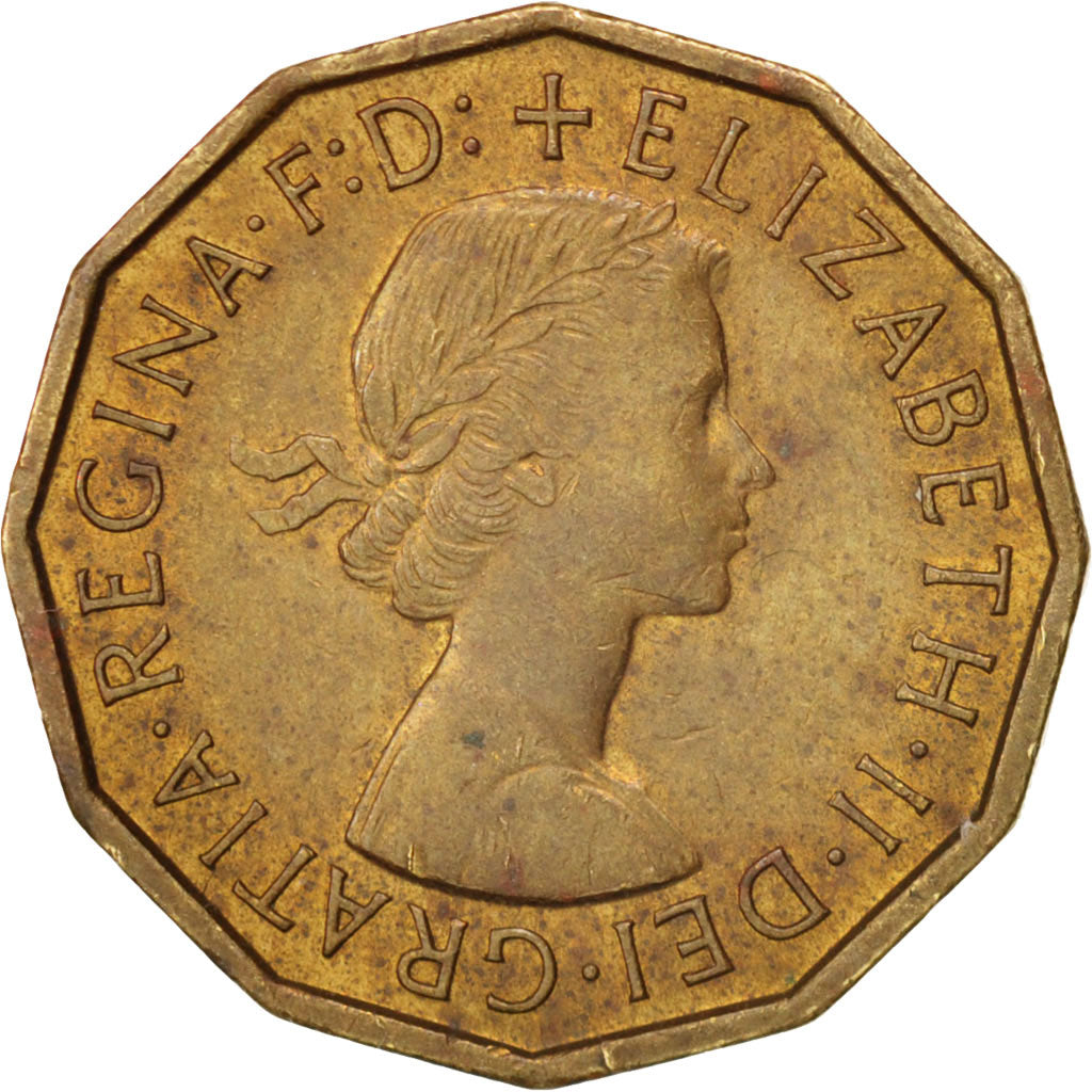 Monnaie, Grande-Bretagne, Elizabeth II, 3 Pence, 1966, SUP, Nickel-brass, KM:900