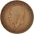 Moneda, Gran Bretaña, George V, 1/2 Penny, 1938, BC+, Bronce, KM:837