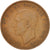 Coin, Great Britain, George VI, 1/2 Penny, 1943, VF(20-25), Bronze, KM:844
