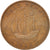 Moneda, Gran Bretaña, George VI, 1/2 Penny, 1943, BC+, Bronce, KM:844