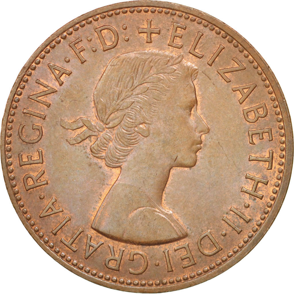 Coin, Great Britain, Elizabeth II, Penny, 1967, AU(55-58), Bronze, KM:897